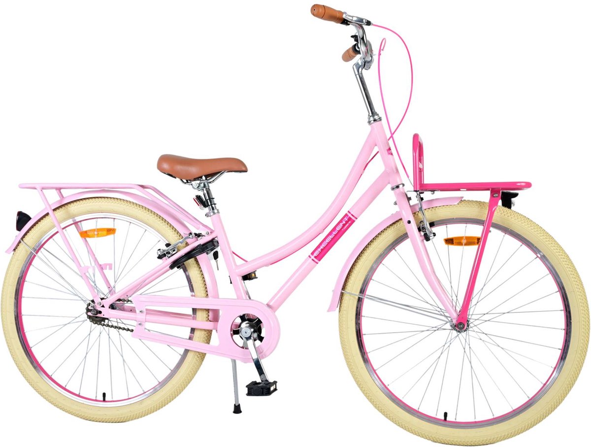 Volare Excellent Kinderfiets - Meisjes - 26 inch - Roze - Twee handremmen Kinderfiets kopen online