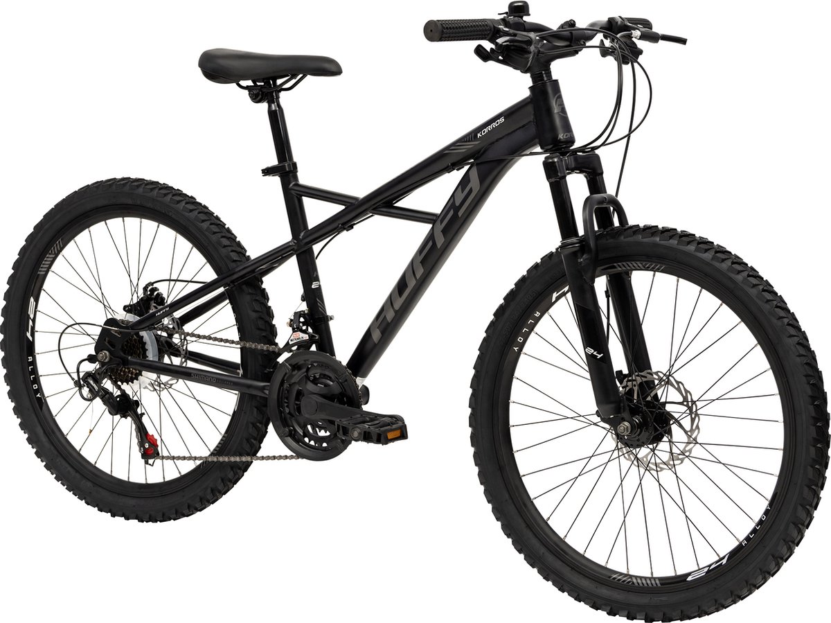 Huffy Korros 24 Inch Kinder Mountainbike Zwart Hardtail